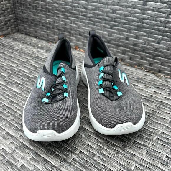 Skechers Women's Go Walk Flex Lucy Memory Foam Slip On Athletic Shoes Sz 8 Grey - Picture 5 of 11